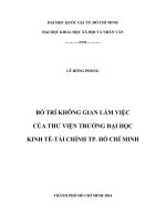 Bố trí không gian làm việc của thư viện trường đại học kinh tế   tài chính tp  hồ chí minh     