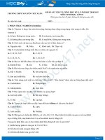 Đề thi giữa HK1 môn Sinh lớp 10 năm 2018-2019 - Trường THPT Nguyễn Viết Xuân