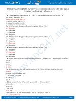 Bài tập trắc nghiệm ôn tập chuyên đề Hidrocacbon no môn Hóa học 11 năm 2020 Trường THPT Yên Lạc 2