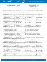 Đề cương ôn tập HK1 môn Hóa học 12 năm 2019-2020 Trường THPT Nam Đàn II