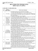 Đề cương ôn tập học kì 2 môn Vật lí lớp 11 năm 2020-2021 - Trường THPT Hai Bà Trưng