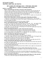 Đề cương ôn tập học kì 2 môn Địa lí lớp 12 năm 2019-2020 - Trường THPT Hai Bà Trưng