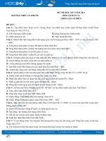 Bộ 5 đề thi HK2 môn Lịch Sử 12 năm 2021 có đáp án Trường THPT An Phước