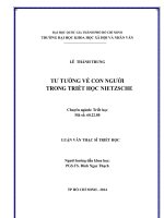 Tư tưởng về con người trong triết học nietzsche     