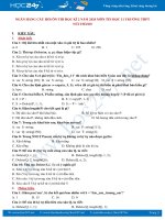 Ngân hàng câu hỏi ôn thi HK2 năm 2020 môn Tin học 11 Trường THPT Núi Thành