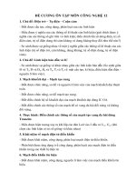 Đề cương ôn tập học kì 1 môn Công nghệ lớp 12 năm 2020-2021 - Trường THPT Uông Bí