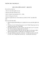 Đề cương ôn tập học kì 2 môn Lịch sử lớp 7 năm 2019-2020 - Trường THCS Thanh Quan