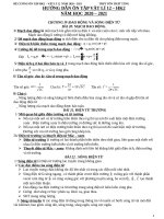 Đề cương ôn tập học kì 2 môn Vật lí lớp 12 năm 2020-2021 - Trường THPT Tôn Thất Tùng