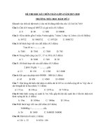 Đề thi học kì 1 môn Toán lớp 4 năm 2017-2018 - Trường Tiểu học Hàm Mỹ 2