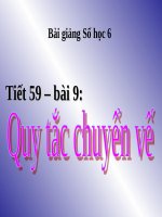 Bài giảng Số học 6 chương 2 bài 9: Quy tắc chuyển vế