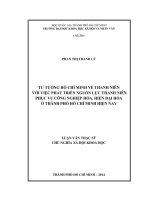 Tư tưởng hồ chí minh về thanh niên với việc phát triển nguồn nhân lực thanh niên phục vụ công nghiệp hóa, hiện đại hóa ở thành phố hồ chí minh hiện nay     