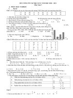 Đề cương ôn tập học kì 2 môn Toán lớp 7 năm 2020-2021 - Trường THCS Võng Xuyên