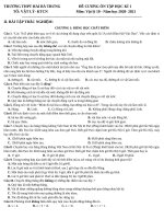 Đề cương ôn tập học kì 1 môn Vật lí lớp 10 năm 2020-2021 - Trường THPT Hai Bà Trưng