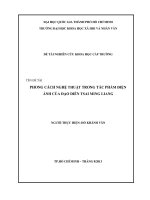 Phong cách nghệ thuật trong tác phẩm điện ảnh của đạo diễn tsai ming liang     