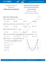 Đề kiểm tra 1 tiết Chương 2 Đại số 10 năm học 2019 - 2020 Trường THPT Lý Thường Kiệt
