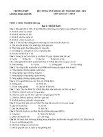 Đề cương ôn tập học kì 1 môn Lịch sử lớp 11 năm 2020-2021 - Trường THPT Lương Ngọc Quyến