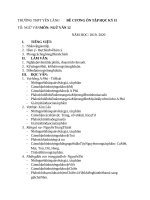 Đề cương ôn tập học kì 2 môn Ngữ văn lớp 12 năm 2019-2020 - Trường THPT Yên Lãng