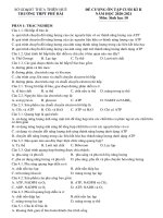 Đề cương ôn tập học kì 2 môn Sinh học lớp 10 năm 2020-2021 - Trường THPT Phú Bài