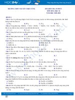 Bộ 4 đề kiểm tra 45 phút môn Hóa học 10 năm 2020 Trường THPT Nguyễn Thiện Tùng
