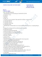 Đề thi HK1 môn Lịch Sử 10 năm học 2019-2020 Trường THCS&THPT Ngô Thời Nhiệm