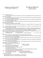 Đề cương ôn tập học kì 2 môn Sinh học lớp 12 năm 2019-2020 - Trường THPT Thượng Cát