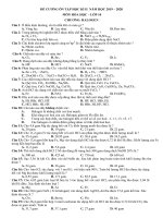 Đề cương ôn tập học kì 2 môn Hóa học lớp 10 năm 2019-2020 - Trường THPT Uông Bí