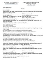 Đề cương ôn tập học kì 2 môn Lịch sử lớp 12 năm 2020-2021 - Trường THPT Phú Bài