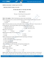 Đề thi giữa Học kì 1 môn Vật lý 6 năm học 2019-2020 trường THCS Văn Yên