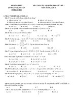 Đề cương ôn tập giữa học kì 1 môn Toán lớp 10 năm 2020-2021 - Trường THPT Lương Ngọc Quyến