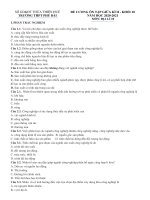 Đề cương ôn tập giữa học kì 2 môn Địa lí lớp 10 năm 2020-2021 - Trường THPT Phú Bài