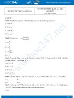 Bộ 4 đề thi thử THPT QG năm 2021 môn Toán - Trường THPT Quảng Xương 1
