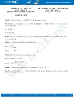 Đề thi giữa HK1 môn Toán 10 năm học 2019 - 2020 có đáp án Trường THPT Nguyễn Chí Thanh