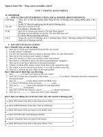 Đề cương ôn tập giữa học kì 2 môn Tiếng Anh lớp 7 năm 2020-2021 - Trường THCS Võng Xuyên