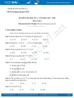 Đề thi HK1 môn Toán 6 năm 2019 Trường THCS Lê Quý Đôn có đáp án