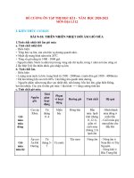 Đề cương ôn tập học kì 1 môn Địa lí lớp 12 năm 2020-2021 - Trường THPT Uông Bí