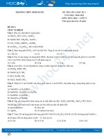 Bộ đề thi giữa HK1 môn Hóa học 11 có đáp án năm 2020 Trường THPT Nghi Xuân