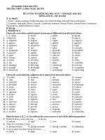 Đề cương ôn tập học kì 2 môn Tiếng Anh lớp 11 năm 2020-2021 - Trường THPT Lương Ngọc Quyến (Hệ 10 năm)