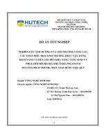 Nghiên cứu ảnh hưởng của môi trường lỏng lắc, các chất điều hòa sinh trưởng thực vật, dung dịch NANO và đèn LED đến khả năng sinh và phục hồi mô sẹo Hà Thủ Ô đỏ (POLYONUM MULTIFLORUM THUNB), một loại dược liệu quý