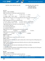 Bộ 7 đề thi giữa HK1 môn Hóa học 8 năm 2020 Trường THCS Trương Gia Mô