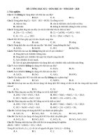 Đề cương ôn tập học kì 2 môn Hóa học lớp 10 năm 2019-2020 - Trường THPT Thượng Cát