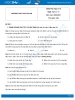 Bộ 5 đề thi HK2 môn Vật Lý 11 năm 2021 có đáp án Trường THPT Chu Văn An