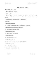 Đề cương ôn tập học kì 2 môn Ngữ văn lớp 11 năm 2020-2021 - Trường THPT Ngô Quyền