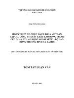 Hoàn thiện tổ chức hạch toán kế toán tại các công ty xuất khẩu lao động thuộc cục quản lý lao động ngoài nước bộ lao động thương binh và xã hội (tt) 