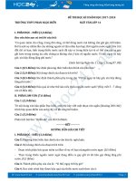 Đề thi HK2 môn Ngữ văn lớp 11 năm 2017-2018, Trường THPT Phan Ngọc Hiển