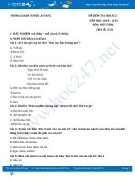 Đề kiểm tra HK2 năm 2019 môn Ngữ Văn 6 - Phòng GD&ĐT huyện Lai Vung (Mã đề 237)