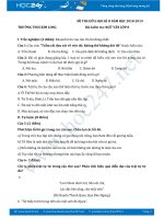 Đề thi giữa HK2 môn Ngữ văn lớp 8 năm 2018-2019, Trường THCS Kim Long