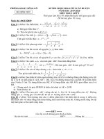 Đề thi học sinh giỏi môn Toán lớp 9 cấp huyện năm 2019-2020 - Sở GD&ĐT Vĩnh Phúc