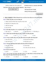 Bộ 4 Đề thi HK1 môn Tin học 7 năm 2019 Trường THCS Mường Hoong