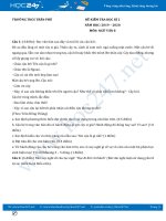 Đề kiểm tra HK2 năm 2020 môn Ngữ Văn 8 - Trường THCS Trần Phú