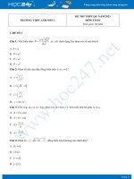 Bộ 4 đề thi thử THPT QG năm 2021 môn Toán - Trường THPT Anh Sơn 1